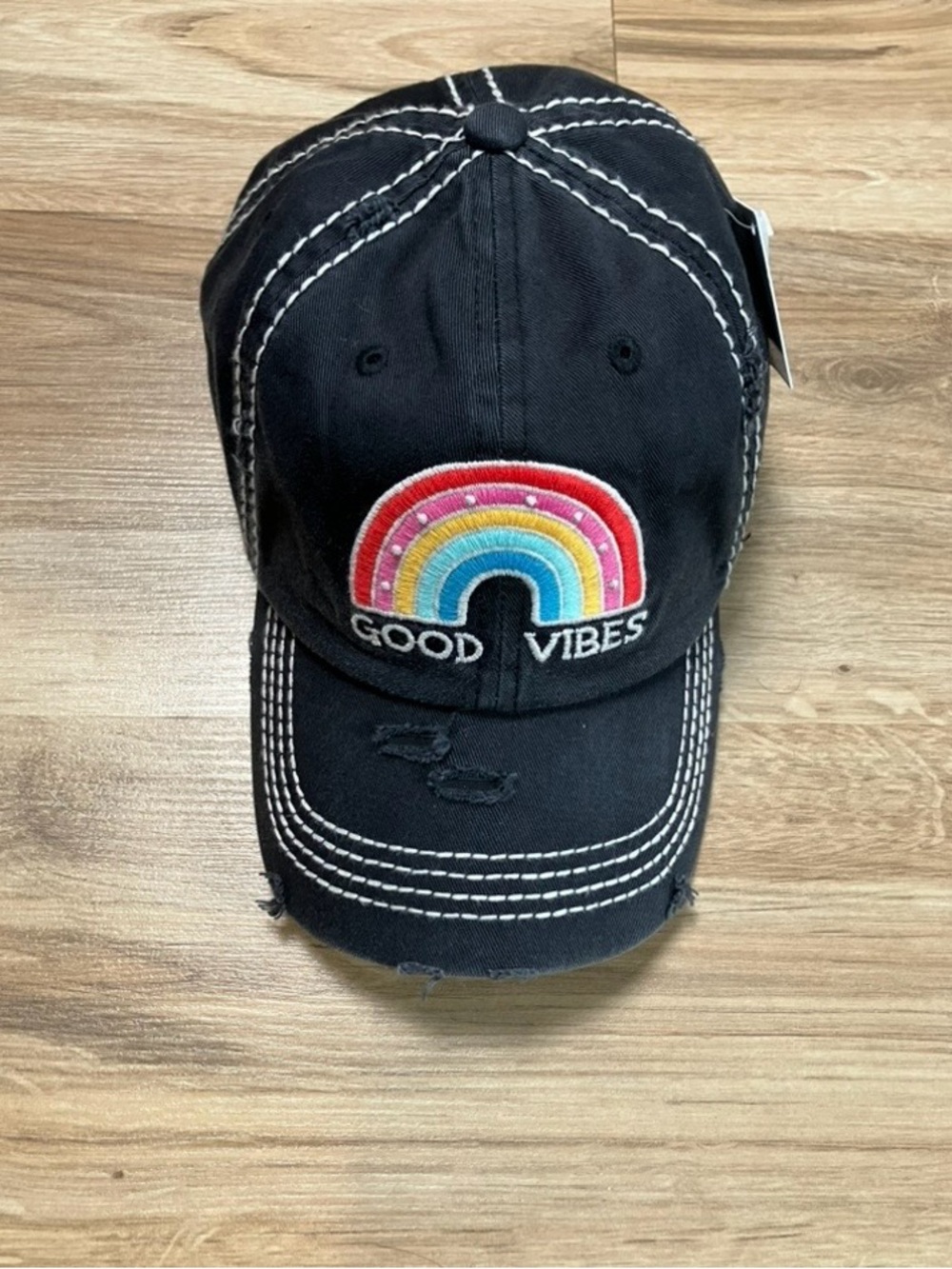Good Vibes Rainbow Baseball Cap